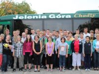 Gruppenfoto vom Sportfest der Elektroniker-Schule Boleslawiec am Förderschulzentrum